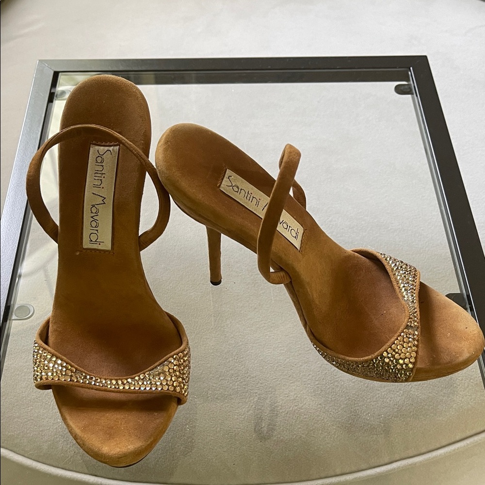 Brown Rhinestone Heels - Picture 2 of 5